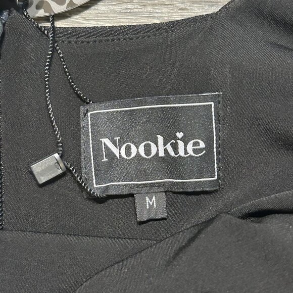 NWT Nookie Taylor Black Dress Medium Stretch Ribbed Mini Cocktail Australia NYE - Picture 9 of 11